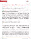 Cover page: Anxiety, Depression, and Adverse Clinical Outcomes in Patients With Atrial Fibrillation Starting Warfarin: Cardiovascular Research Network WAVE Study