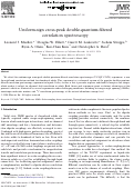 Cover page: Uniform-sign cross-peak double-quantum-filtered correlation spectroscopy