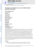 Cover page: The influence of parental concern on the utility of autism diagnostic instruments