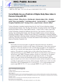 Cover page: Social media use as a predictor of higher body mass index in persons living with HIV