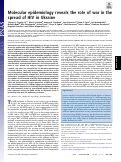 Cover page: Molecular epidemiology reveals the role of war in the spread of HIV in Ukraine.