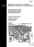 Cover page: First Measurements Using the ALS Soft X-ray Fourier Transform Spectrometer