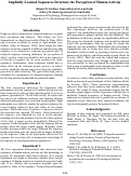 Cover page: Implicitly Learned Sequences Structure the Perception of Human Activity