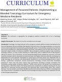 Cover page: Management of Poisoned Patients: Implementing a Blended Toxicology Curriculum for Emergency Medicine Residents