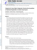 Cover page: Categorical cuing: Object categories structure the acquisition of statistical regularities to guide visual search.