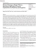 Cover page: Dietary Strategy to Repair Plasma Membrane After Brain Trauma