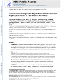 Cover page: Evaluation of a biodegradable polyurethane patch for repair of diaphragmatic hernia in a rat model: A pilot study