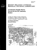 Cover page: An Ionization Chamber Shower Detector for the LHC Luminosity Monitor