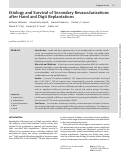 Cover page: Etiology and Survival of Secondary Revascularizations after Hand and Digit Replantations