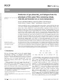 Cover page: Production of gas phase NO2 and halogens from the photolysis of thin water films containing nitrate, chloride and bromide ions at room temperature