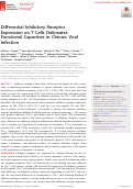 Cover page: Differential Inhibitory Receptor Expression on T Cells Delineates Functional Capacities in Chronic Viral Infection