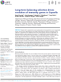 Cover page: Long-term balancing selection drives evolution of immunity genes in Capsella