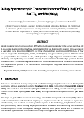 Cover page: X-Ray Spectroscopic Characterization of BaO, Ba(OH)2, BaCO3, and Ba(NO3)2