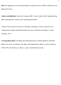 Cover page: Re-engagement of Low-Income Smokers in Quitline Services: Effects of Incentives and Method of Contact