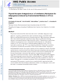 Cover page: Thyroid receptor antagonism as a contributory mechanism for adipogenesis induced by environmental mixtures in 3T3-L1 cells