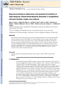 Cover page: Neuropsychological, behavioral, and anatomical evolution in right temporal variant frontotemporal dementia: A longitudinal and post-mortem single case analysis