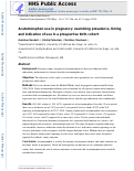 Cover page: Acetaminophen use in pregnancy: Examining prevalence, timing, and indication of use in a prospective birth cohort