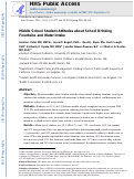 Cover page: Middle School Student Attitudes About School Drinking Fountains and Water Intake