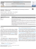 Cover page: Queering nursing curricula: Understanding and increasing attention to LGBTQIA+ health needs