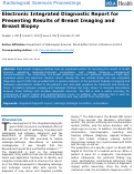 Cover page: Electronic Integrated Diagnostic Report for Presenting Results of Breast Imaging and Breast Biopsy