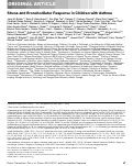 Cover page: Stress and Bronchodilator Response in Children with Asthma