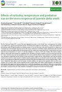 Cover page: Effects of turbidity, temperature and predation cue on the stress response of juvenile delta smelt