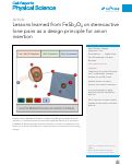 Cover page: Lessons learned from FeSb2O4 on stereoactive lone pairs as a design principle for anion insertion