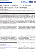 Cover page: Environmental Surveillance as a Tool for Identifying High-risk Settings for Typhoid Transmission