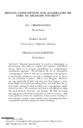 Cover page: Should Consumption Sub-Aggregates be Used to Measure Poverty?
