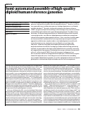 Cover page: Semi-automated assembly of high-quality diploid human reference genomes