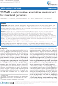 Cover page: TOPSAN: a collaborative annotation environment for structural genomics.