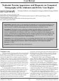 Cover page: Testicular Torsion Appearance and Diagnosis on Computed Tomography of the Abdomen and Pelvis: Case Report