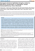 Cover page: Damaged Intestinal Epithelial Integrity Linked to Microbial Translocation in Pathogenic Simian Immunodeficiency Virus Infections