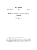 Cover page: Predictors of Interest Group Lobbying Decisions