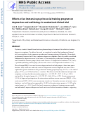 Cover page: Effects of an immersive psychosocial training program on depression and well-being: A randomized clinical trial.