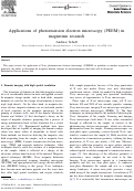 Cover page: Applications of photoemission electron microscopy (PEEM) in magnetism research