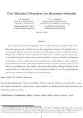 Cover page: Two workload properties for Brownian networks