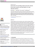 Cover page: Forecasts of mortality and economic losses from poor water and sanitation in sub-Saharan Africa.