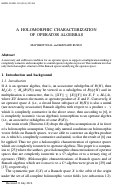 Cover page: A Holomorphic Characterization of Operator Algebras