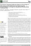 Cover page: Soy Protein Containing Isoflavones Improves Facial Signs of Photoaging and Skin Hydration in Postmenopausal Women: Results of a Prospective Randomized Double-Blind Controlled Trial.