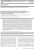 Cover page: Prepubertal Internalizing Symptoms and Timing of Puberty Onset in Girls