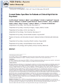 Cover page: Current status specifiers for patients at clinical high risk for psychosis.