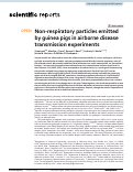 Cover page: Non-respiratory particles emitted by guinea pigs in airborne disease transmission experiments