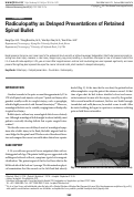 Cover page: Radiculopathy as Delayed Presentations of Retained Spinal Bullet