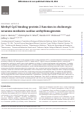 Cover page: Methyl-CpG binding-protein 2 function in cholinergic neurons mediates cardiac arrhythmogenesis.