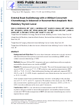 Cover page: External beam radiotherapy with or without concurrent chemotherapy in advanced or recurrent non‐anaplastic non‐medullary thyroid cancer