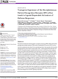 Cover page: Transgenic Expression of the Dicotyledonous Pattern Recognition Receptor EFR in Rice Leads to Ligand-Dependent Activation of Defense Responses