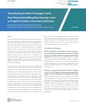 Cover page: Transitioning to Electric Drayage Trucks May Help Avoid Adding New Freeway Lanes to Freight Corridors in Southern California