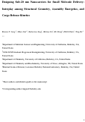 Cover page: Designing sub-20&nbsp;nm self-assembled nanocarriers for small molecule delivery: Interplay among structural geometry, assembly energetics, and cargo release kinetics