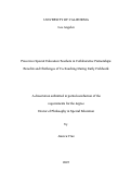 Cover page: Preservice Special Education Teachers in Collaborative Partnerships: Benefits and Challenges of Co-Teaching During Early Fieldwork